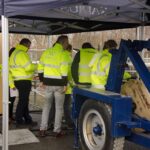 Wirewave, Beerse conducting a fiber inspection and test in the field.